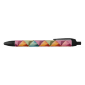Bold Geometric Triangle Pattern  Zwarte Inkt Pen (Bovenkant)