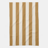 Bold Gold and Cream Stripe Theedoek (Verticaal)