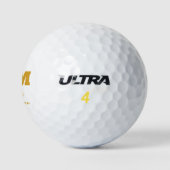 Bold Gold Calligraphy Monogram & Name Golfballen (Logo)