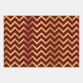 Bold Gold Chevron Holiday Trio Inpakpapier Vel (Voorkant 3)