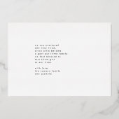 Bold GOLD Photo Call Me BABY Faire-part de naissan (Verso)