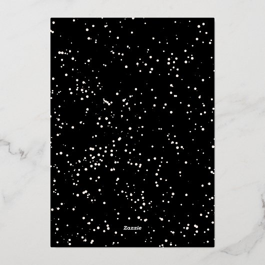 Bold Gold Snowflakes Script Merry Christmas Photo Folie Feestdagenkaart (Achterkant)