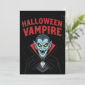 Bold Gothic Halloween uitnodiging (Staand voorkant)