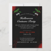 Bold Gothic Halloween uitnodiging (Achterkant)