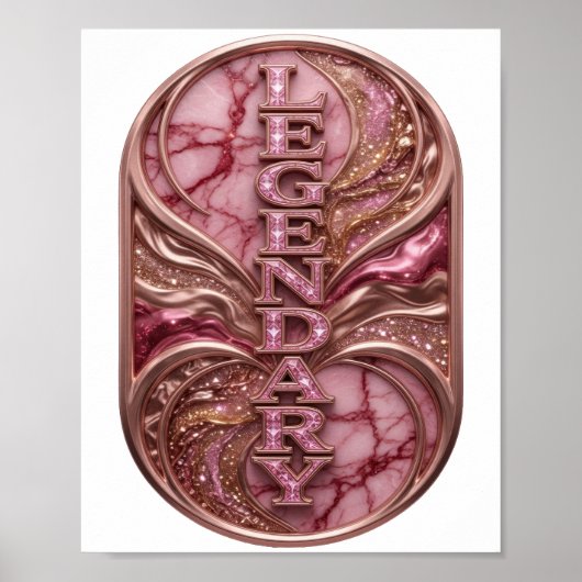 Bold Goud LEGENDARY Bold Design Poster (Voorkant)