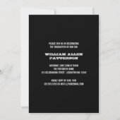 Bold Grad Guy Photo Graduation Party Invitation (Dos)