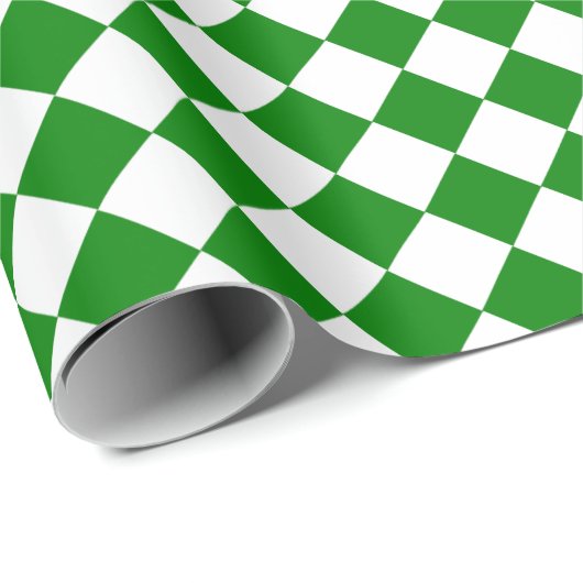 Bold Green and White Chevron Pattern Classic Cadeaupapier (Rol Hoek)