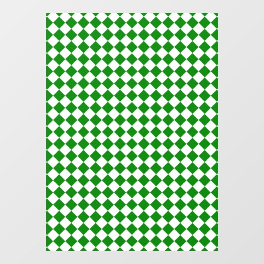 Bold Green and White Chevron Pattern Raamsticker (Vel)
