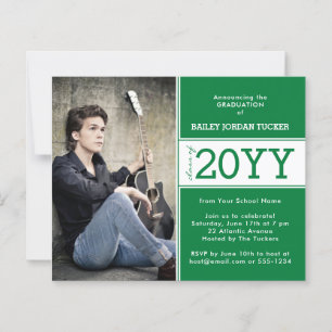 Bold Green en White Photo Afstuderen koninklijke p