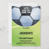 Bold Green Field Sportfeest Thema Kaart (Voorkant)