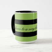 Bold Green Stripe Coffee Mok (Voorkant links)
