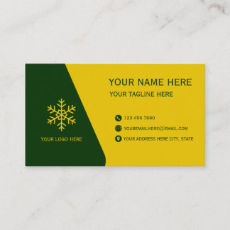 Bold Green Yellow Modern Business Card Visitekaartje