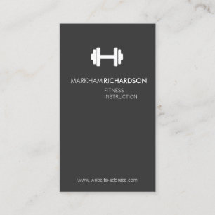 Bold Grey/White Personal Trainer Visitekaartje