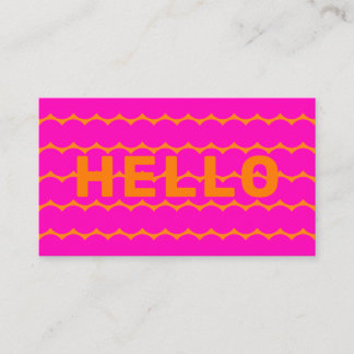 Bold Groovy Squigggles Helder Sinaasappel Hallo Ho Visitekaartje