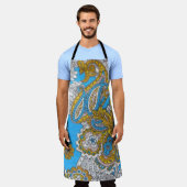 Bold Grungy Islamitisch Psychedelisch Ornament Schort (Gedragen)