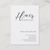 Bold Hair Stylist Modern Minimalist Elegant Plain Visitekaartje (Voorkant)