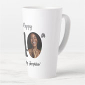 Bold Happy 40th Birthday Photo Latte Mok (Rechterhoek)
