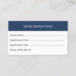 Bold Header Dental Appointment Card Afsprakenkaartje