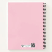 Bold Heart on Blush Stripes Notitieboek (Achterkant)