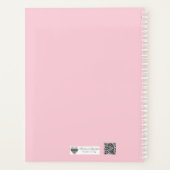 Bold Heart on Blush Stripes Planner (Achterkant)