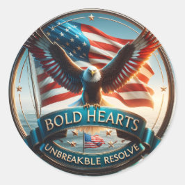 Bold Hearts Patriottische Stickers – USA Strong Sp