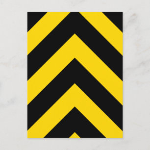 Bold Highway Traffic Bumble Bee Chevrons Briefkaart