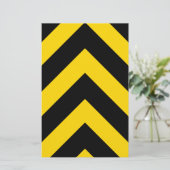 Bold Highway Traffic Bumble Bee Chevrons Briefpapier (Staand voorkant)