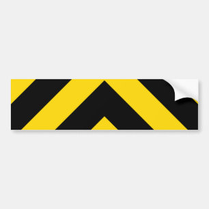Bold Highway Traffic Bumble Bee Chevrons Bumpersticker