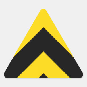 Bold Highway Traffic Bumble Bee Chevrons Driehoek Sticker