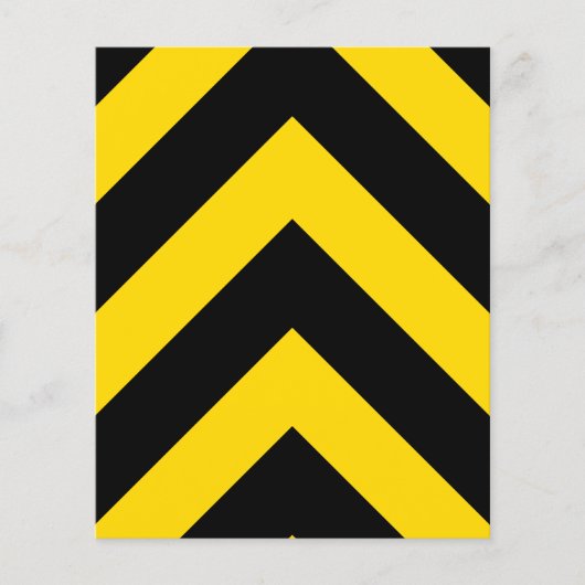 Bold Highway Traffic Bumble Bee Chevrons Flyer (Voorkant)