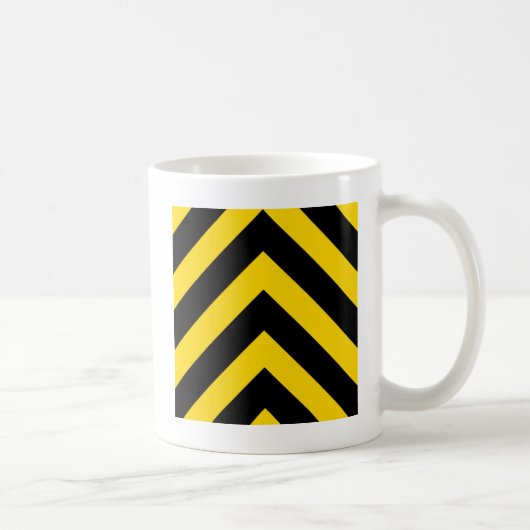 Bold Highway Traffic Bumble Bee Chevrons Koffiemok (Rechts)