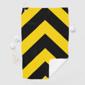 Bold Highway Traffic Bumble Bee Chevrons on a Golfhanddoek (Insitu)