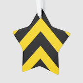 Bold Highway Traffic Bumble Bee Chevrons Ornament (voorkant)