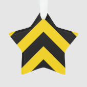 Bold Highway Traffic Bumble Bee Chevrons Ornament (voorkant)