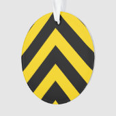 Bold Highway Traffic Bumble Bee Chevrons Ornament (voorkant)