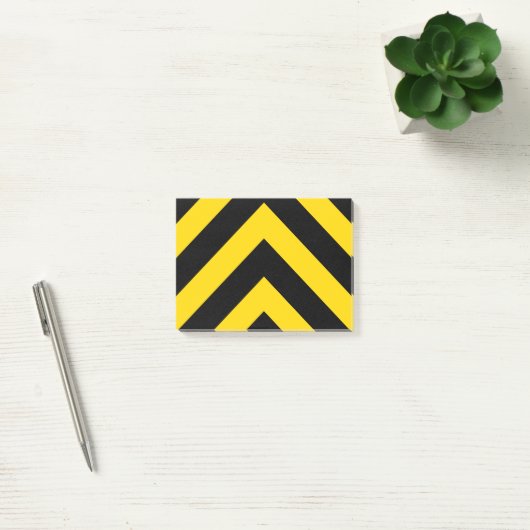 Bold Highway Traffic Bumble Bee Chevrons Post-it® Notes (Kantoor)