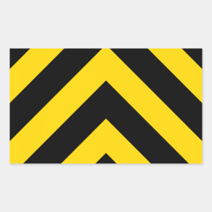 Bold Highway Traffic Bumble Bee Chevrons Rechthoekige Sticker