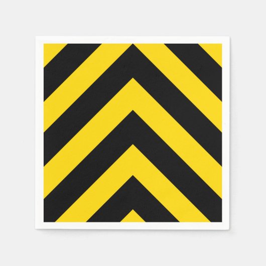 Bold Highway Traffic Bumble Bee Chevrons Servetten (Voorkant)