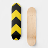 Bold Highway Traffic Bumble Bee Chevrons Skateboard (Voorkant)