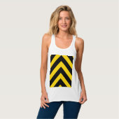 Bold Highway Traffic Bumble Bee Chevrons Tanktop (Volledige Voorkant)