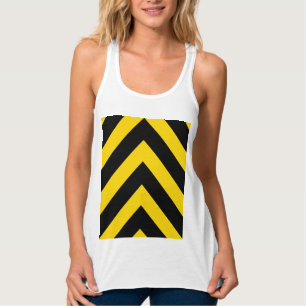 Bold Highway Traffic Bumble Bee Chevrons Tanktop