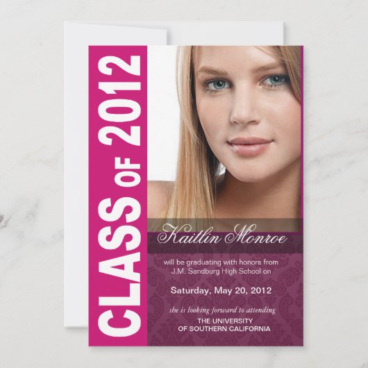 Bold, Hip 2012 Graduation Photo Faire-part (Devant)