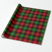 Bold Holiday Plaid Cadeaupapier (Uitgerold)