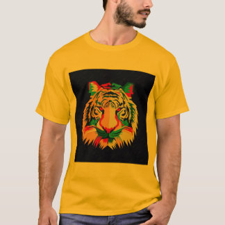 Bold in Yellow: Lion Logo T-shirt voor de felle ge