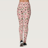 Bold Inky Floral Pattern | Hand-Drawn Botanical Leggings (Achterkant)
