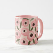 Bold Inky Floral Pattern | Hand-Drawn Botanical Mok (Voorkant rechts)