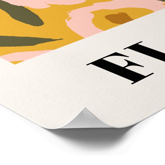 Bold Inky Floral Pattern | Hand-Drawn Botanical Poster (Hoek)