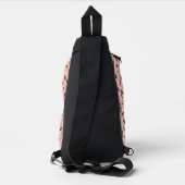 Bold Inky Floral Pattern | Hand-Drawn Botanical Sling Bag (Achterkant)