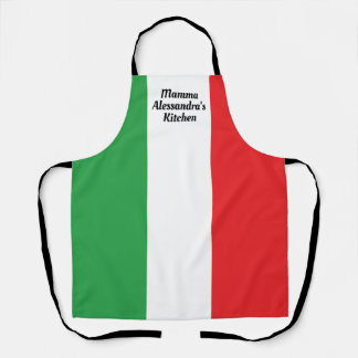 Bold Italian Flag of Italy Personalized Apron Schort