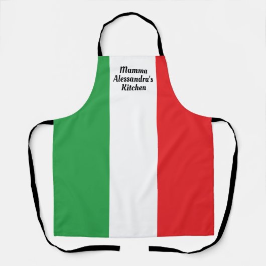 Bold Italian Flag of Italy Personalized Apron Schort (Voorkant)